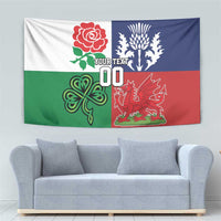 Custom British Lions Tapestry Combination of England Irish Scottish Welsh