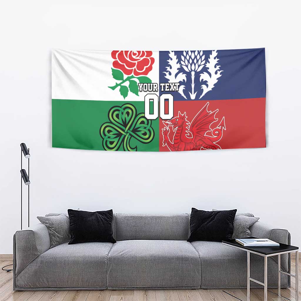 Custom British Lions Tapestry Combination of England Irish Scottish Welsh
