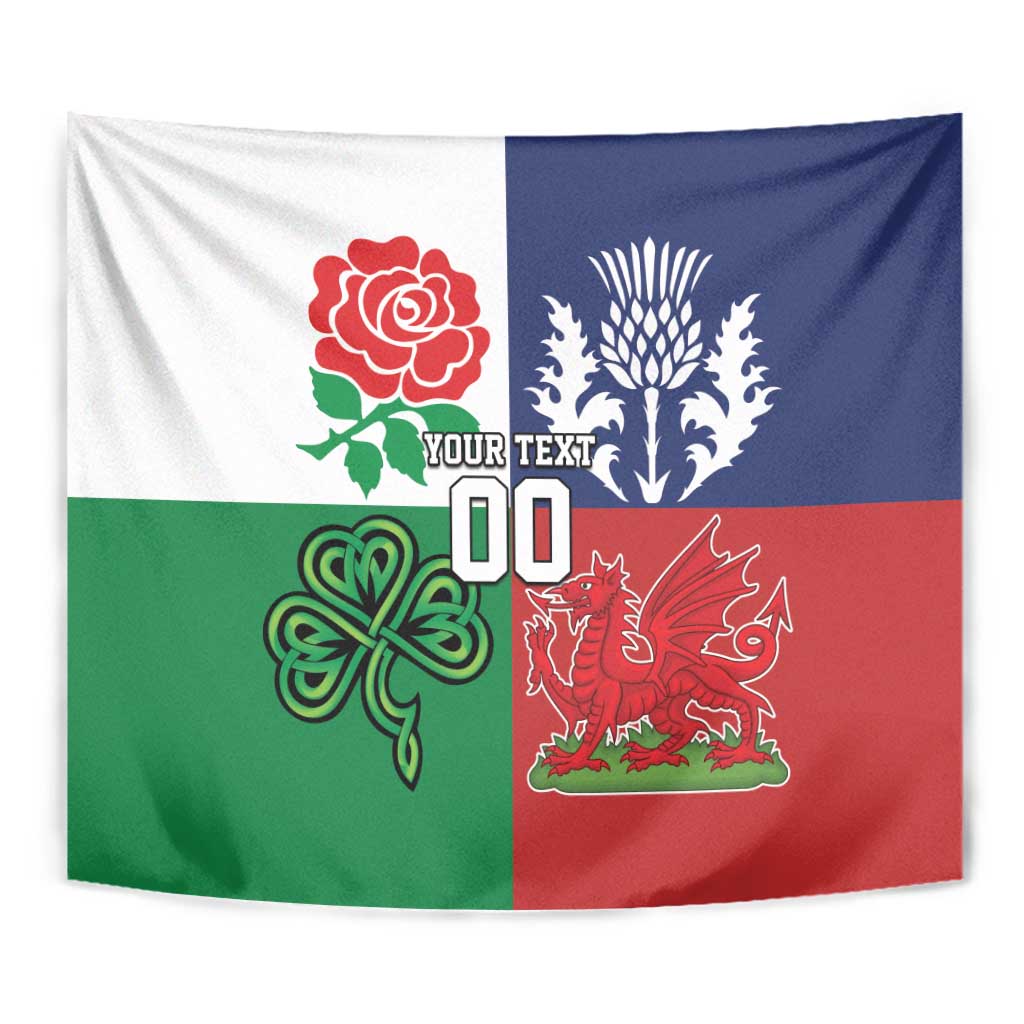 Custom British Lions Tapestry Combination of England Irish Scottish Welsh