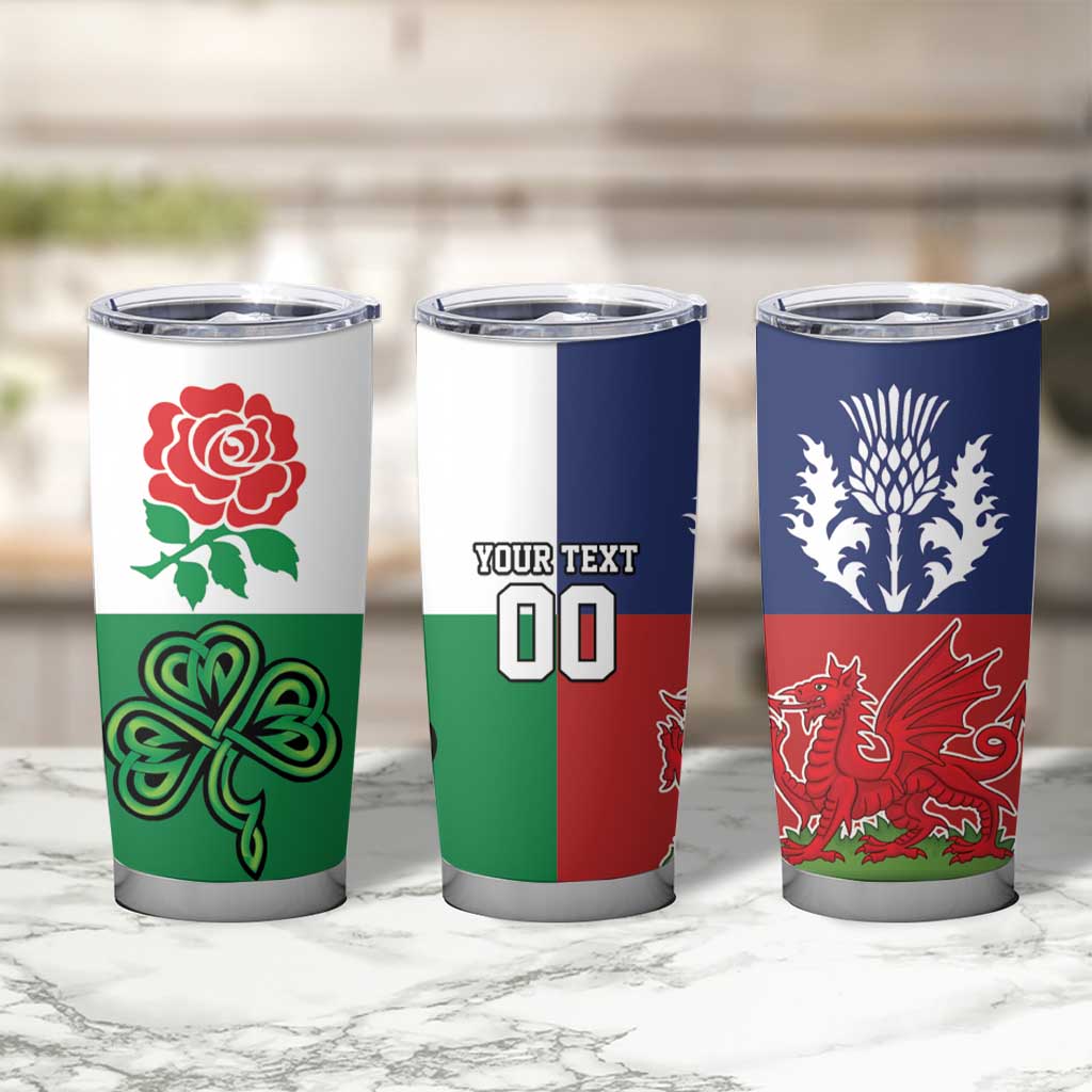 Custom British Lions Tumbler Cup Combination of England Irish Scottish Welsh