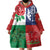 Custom British Lions Wearable Blanket Hoodie Combination of England Irish Scottish Welsh