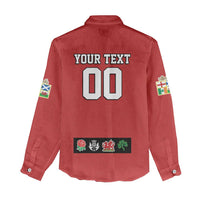 Custom British Lions Women Casual Shirt Combination of England Irish Scottish Welsh