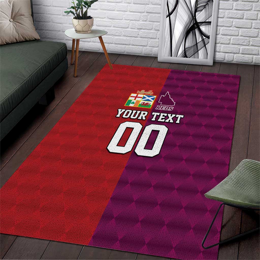 Custom British Lions Australia Queensland Area Rug Sporty Style