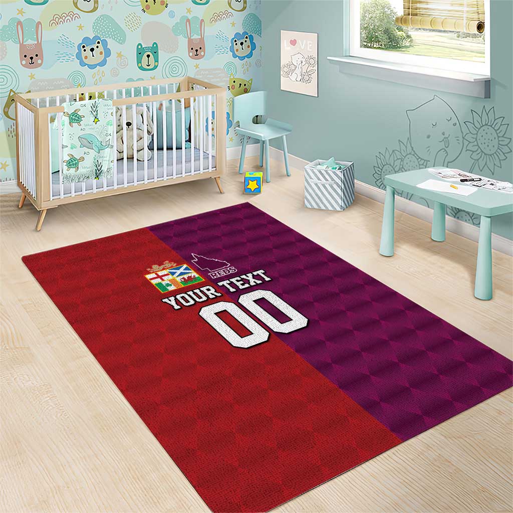 Custom British Lions Australia Queensland Area Rug Sporty Style