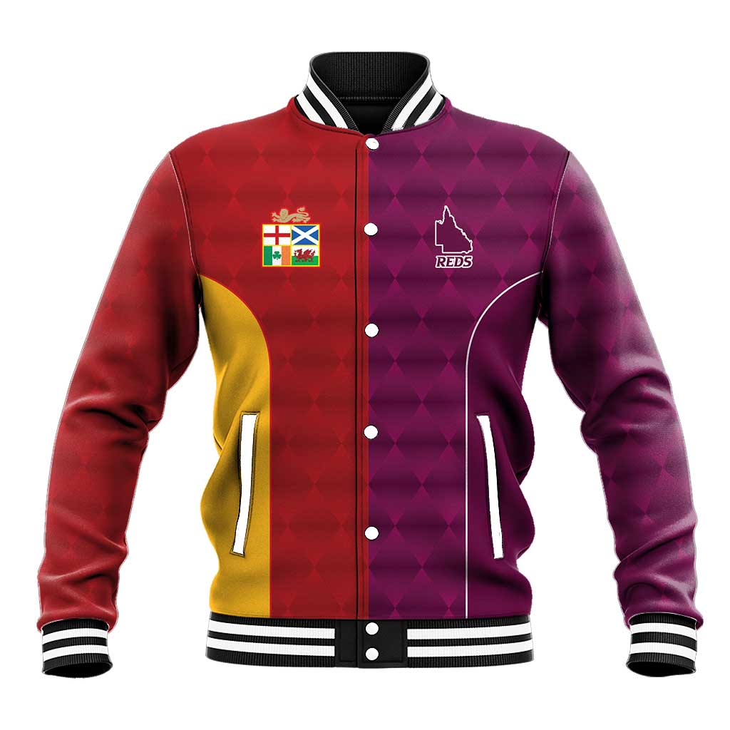 Custom British Lions Australia Queensland Baseball Jacket Sporty Style