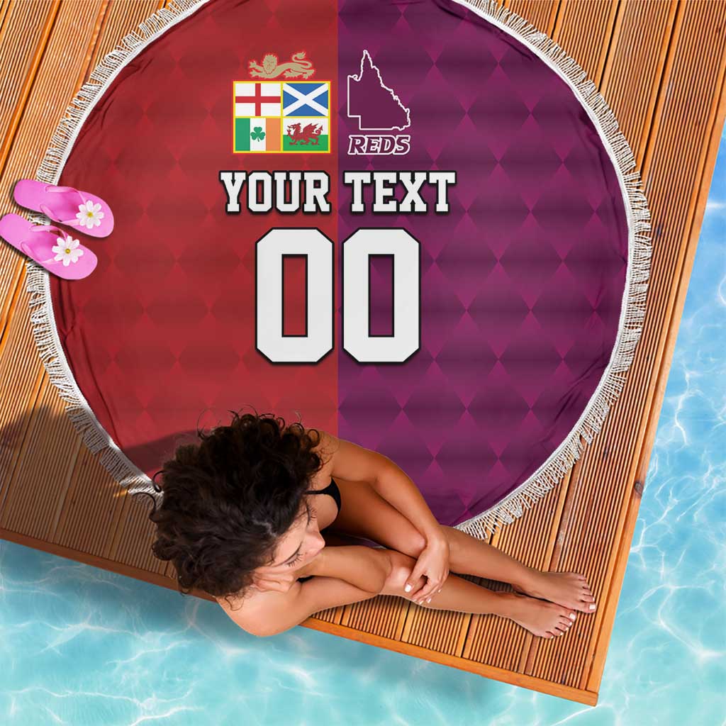 Custom British Lions Australia Queensland Beach Blanket Sporty Style