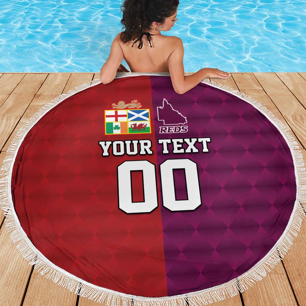Custom British Lions Australia Queensland Beach Blanket Sporty Style