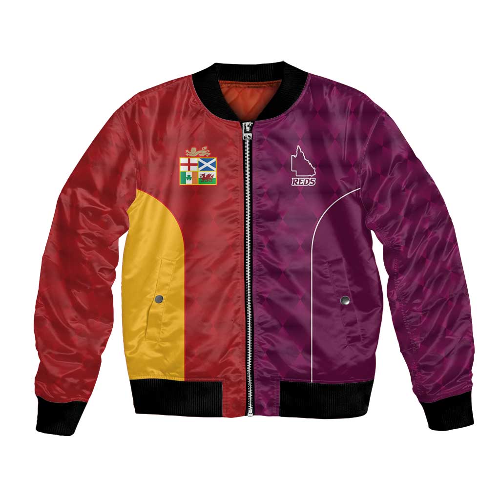 Custom British Lions Australia Queensland Bomber Jacket Sporty Style