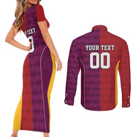 Custom British Lions Australia Queensland Couples Matching Short Sleeve Bodycon Dress and Long Sleeve Button Shirt Sporty Style