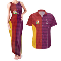 Custom British Lions Australia Queensland Couples Matching Tank Maxi Dress and Hawaiian Shirt Sporty Style