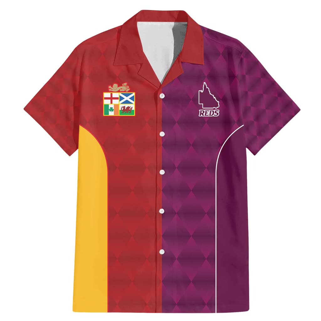 Custom British Lions Australia Queensland Family Matching Mermaid Dress and Hawaiian Shirt Sporty Style