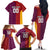 Custom British Lions Australia Queensland Family Matching Off The Shoulder Long Sleeve Dress and Hawaiian Shirt Sporty Style