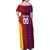 Custom British Lions Australia Queensland Family Matching Off Shoulder Maxi Dress and Hawaiian Shirt Sporty Style