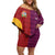 Custom British Lions Australia Queensland Family Matching Off Shoulder Short Dress and Hawaiian Shirt Sporty Style