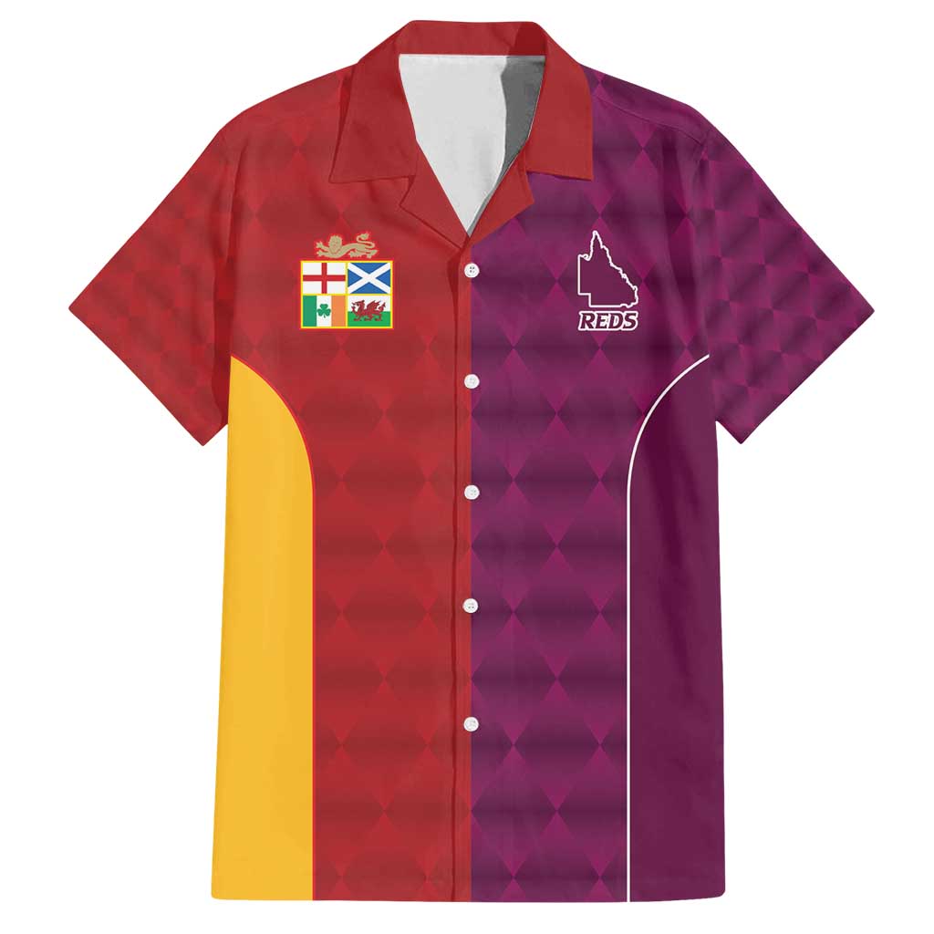 Custom British Lions Australia Queensland Family Matching Puletasi and Hawaiian Shirt Sporty Style