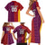 Custom British Lions Australia Queensland Family Matching Short Sleeve Bodycon Dress and Hawaiian Shirt Sporty Style