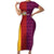 Custom British Lions Australia Queensland Family Matching Short Sleeve Bodycon Dress and Hawaiian Shirt Sporty Style
