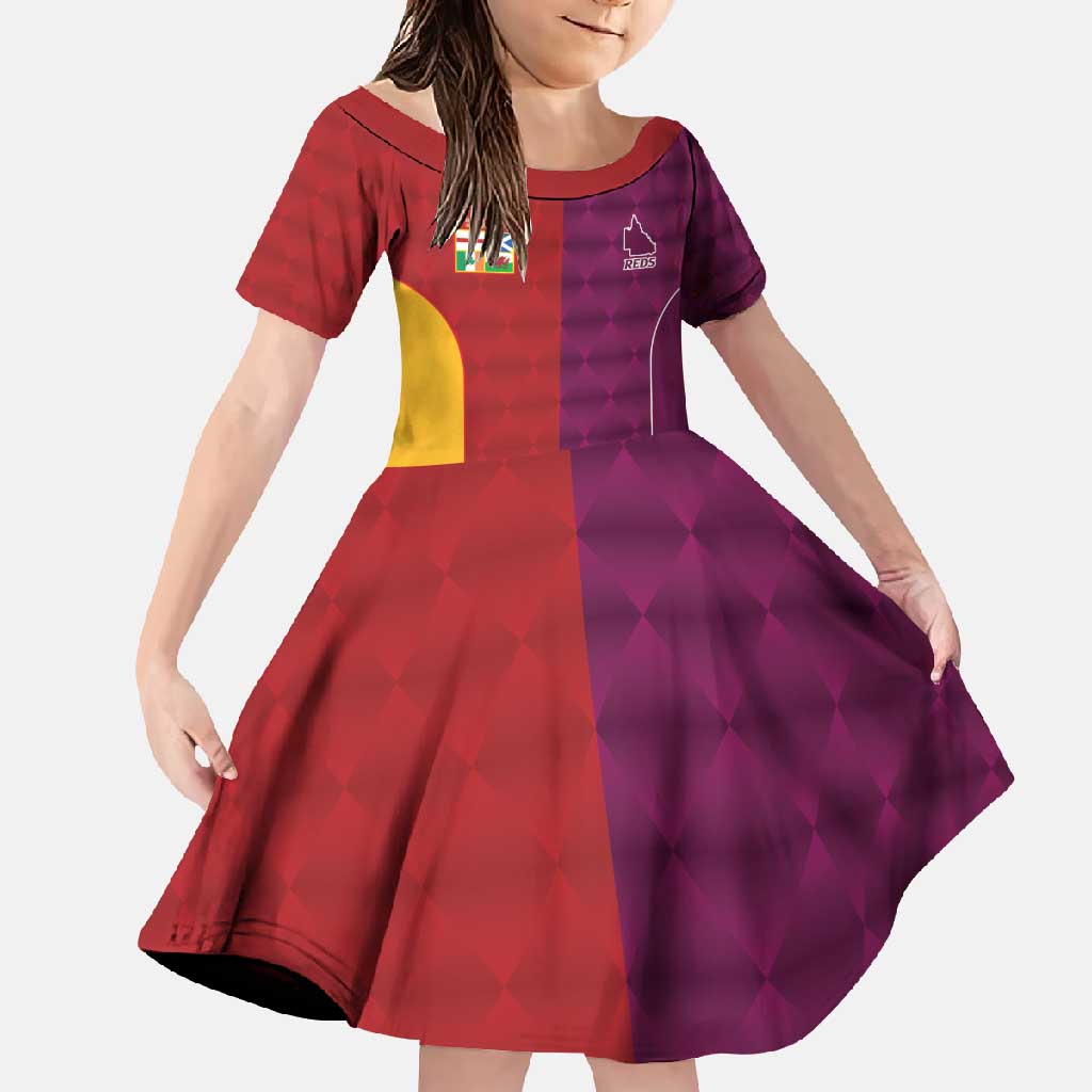 Custom British Lions Australia Queensland Family Matching Tank Maxi Dress and Hawaiian Shirt Sporty Style