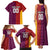 Custom British Lions Australia Queensland Family Matching Tank Maxi Dress and Hawaiian Shirt Sporty Style