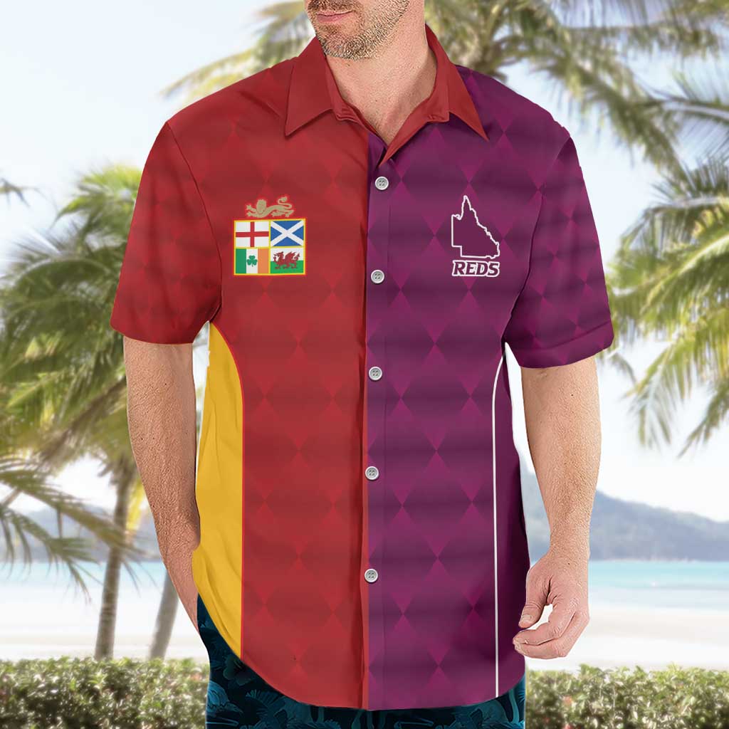Custom British Lions Australia Queensland Hawaiian Shirt Sporty Style