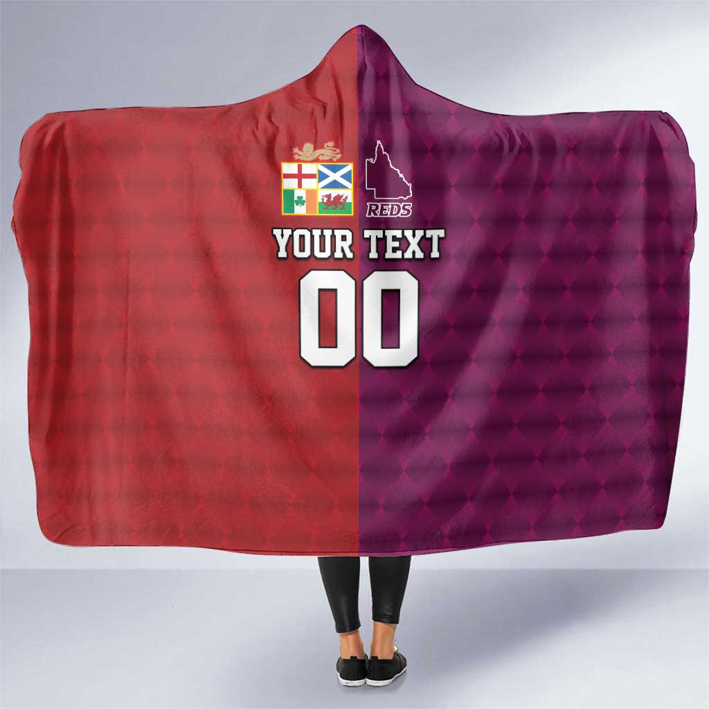 Custom British Lions Australia Queensland Hooded Blanket Sporty Style