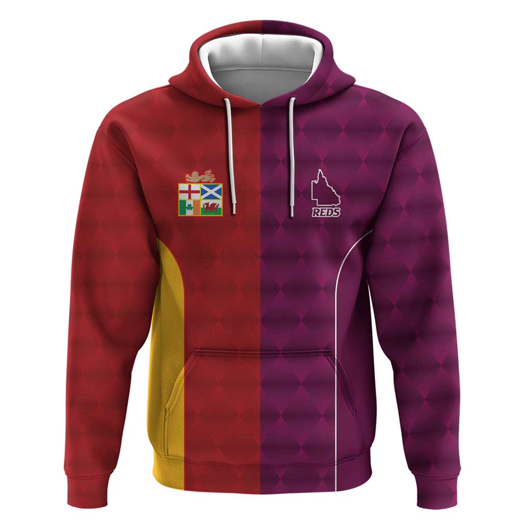 Custom British Lions Australia Queensland Hoodie Sporty Style