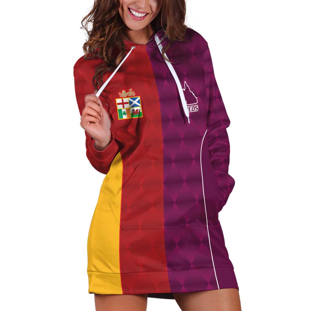 Custom British Lions Australia Queensland Hoodie Dress Sporty Style