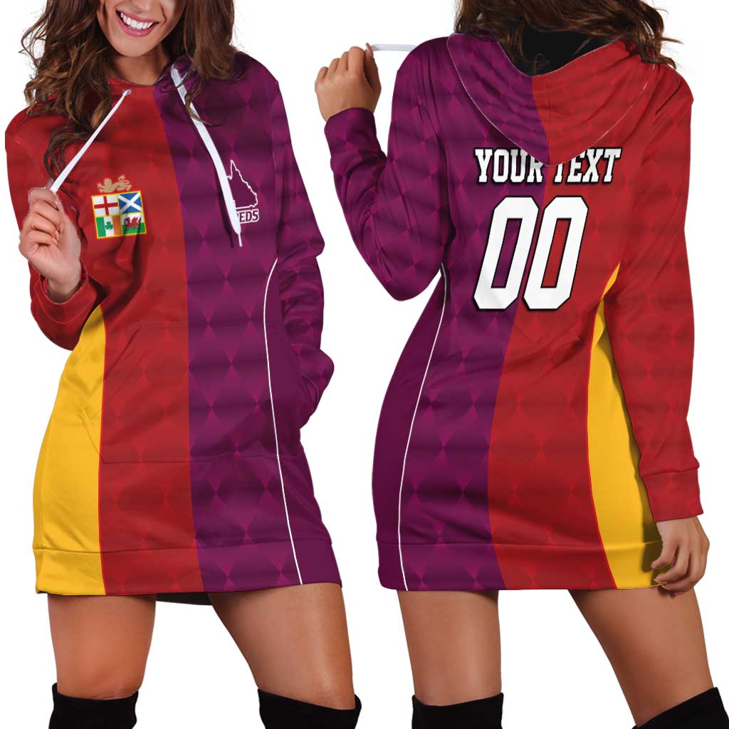 Custom British Lions Australia Queensland Hoodie Dress Sporty Style