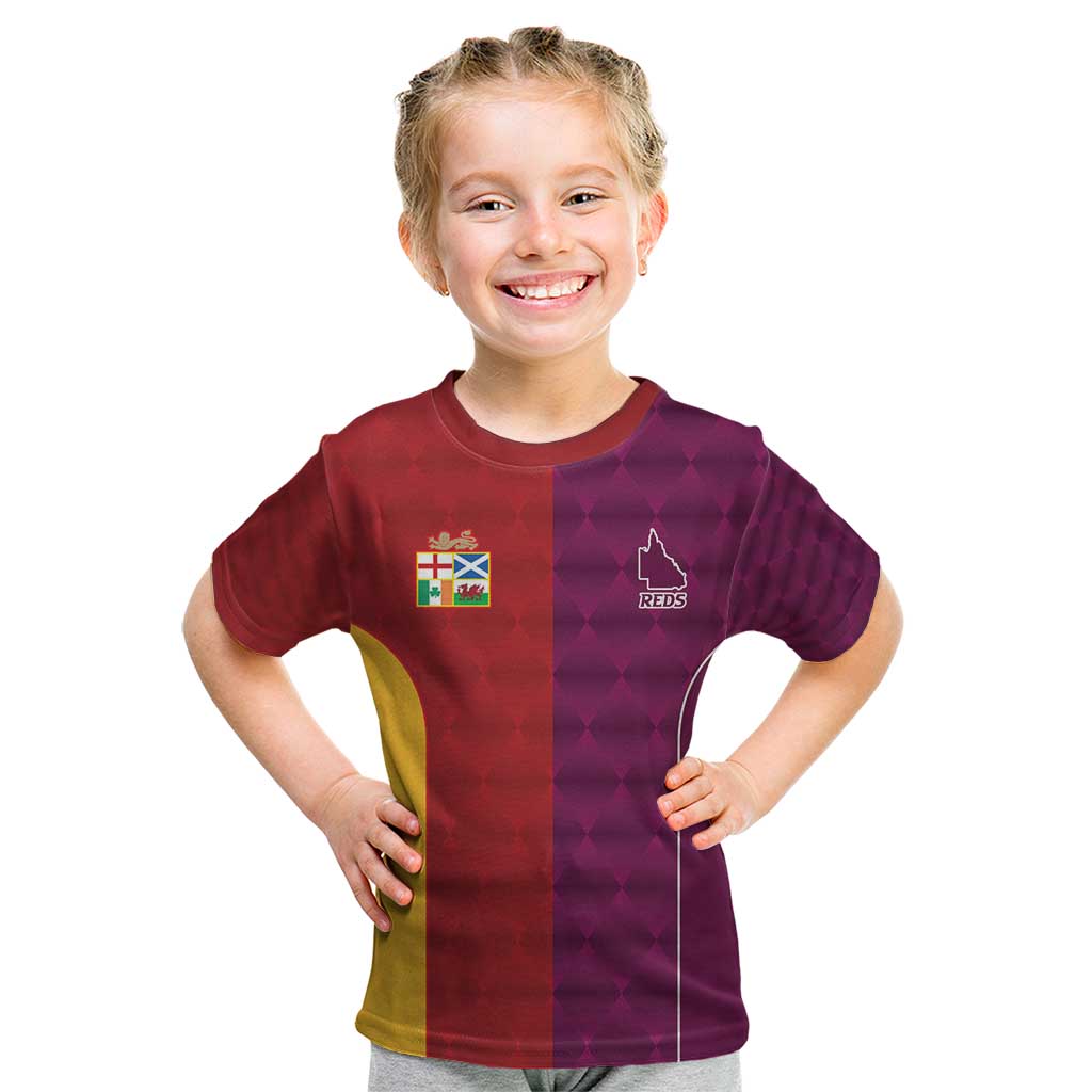 Custom British Lions Australia Queensland Kid T Shirt Sporty Style