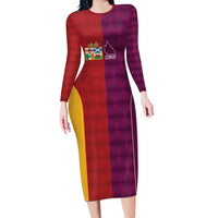 Custom British Lions Australia Queensland Long Sleeve Bodycon Dress Sporty Style