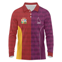 Custom British Lions Australia Queensland Long Sleeve Polo Shirt Sporty Style