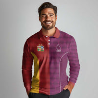 Custom British Lions Australia Queensland Long Sleeve Polo Shirt Sporty Style