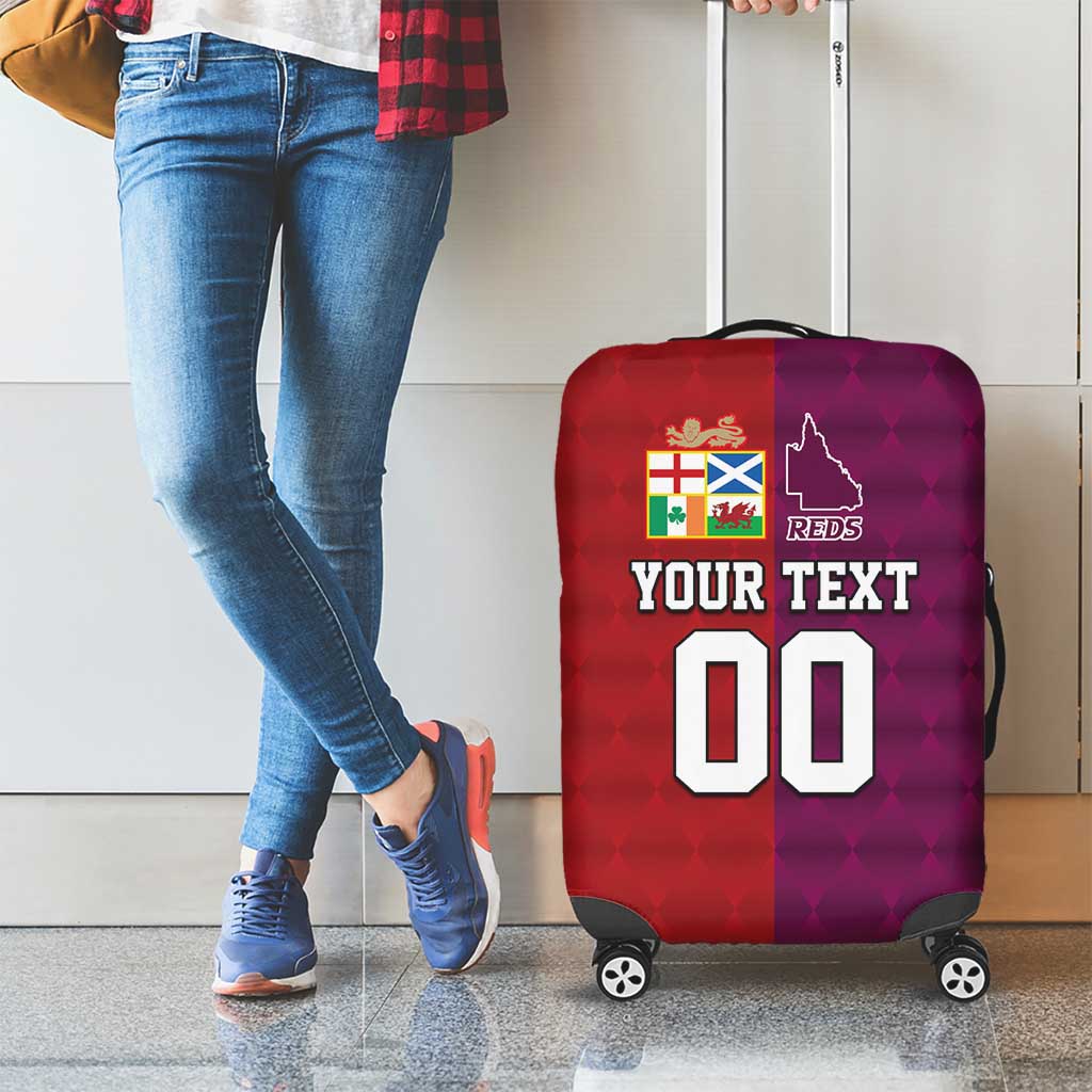 Custom British Lions Australia Queensland Luggage Cover Sporty Style