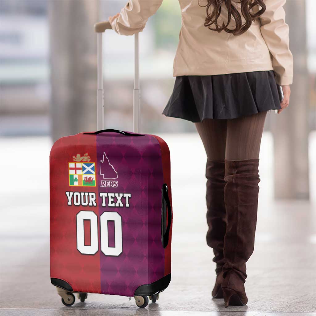 Custom British Lions Australia Queensland Luggage Cover Sporty Style