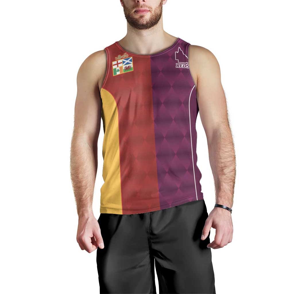 Custom British Lions Australia Queensland Men Tank Top Sporty Style