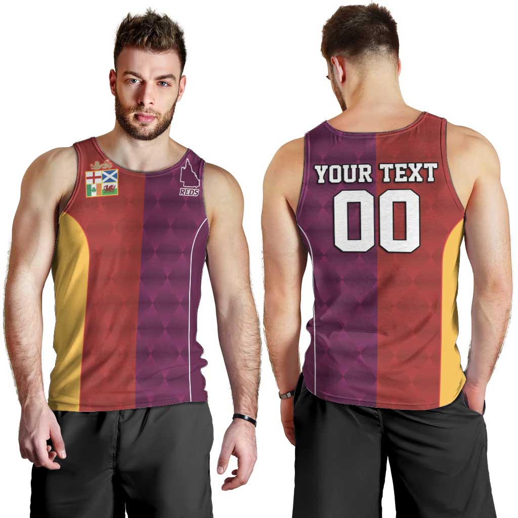 Custom British Lions Australia Queensland Men Tank Top Sporty Style