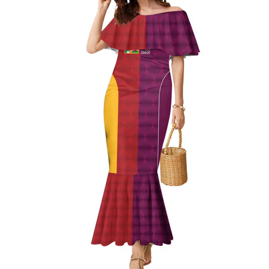 Custom British Lions Australia Queensland Mermaid Dress Sporty Style