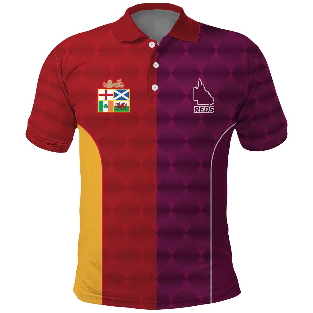 Custom British Lions Australia Queensland Polo Shirt Sporty Style