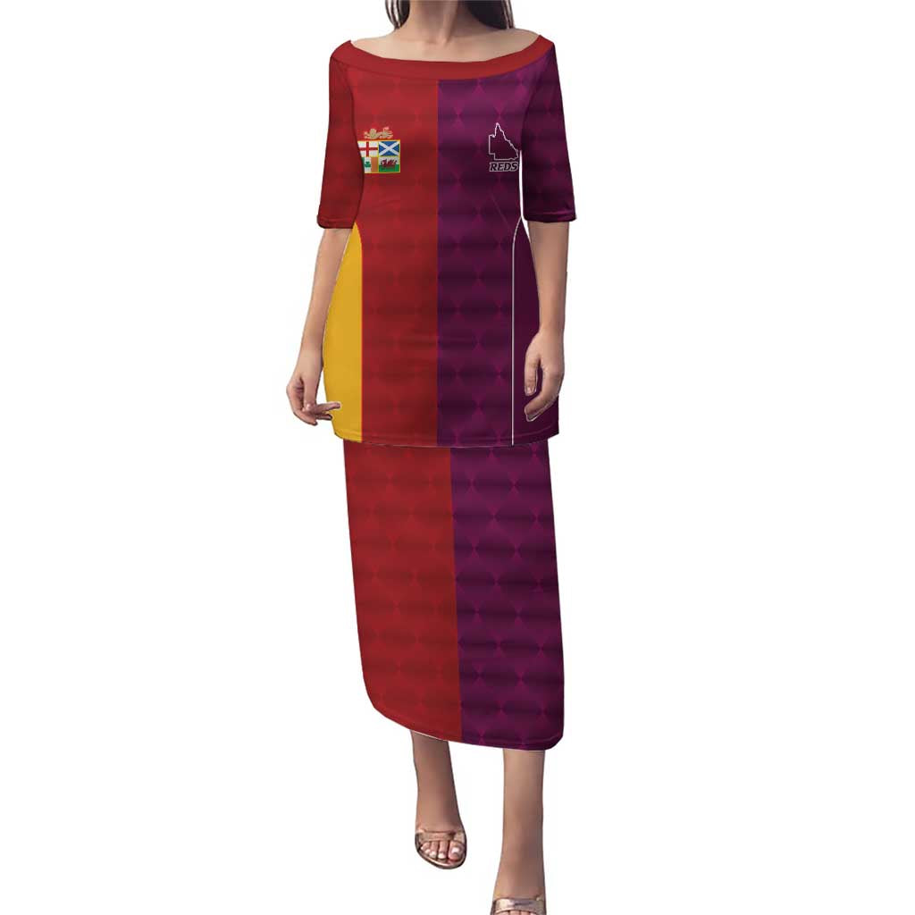 Custom British Lions Australia Queensland Puletasi Sporty Style