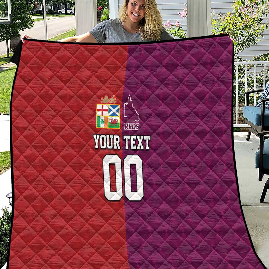 Custom British Lions Australia Queensland Quilt Sporty Style
