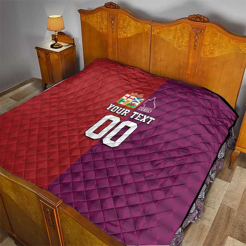 Custom British Lions Australia Queensland Quilt Sporty Style