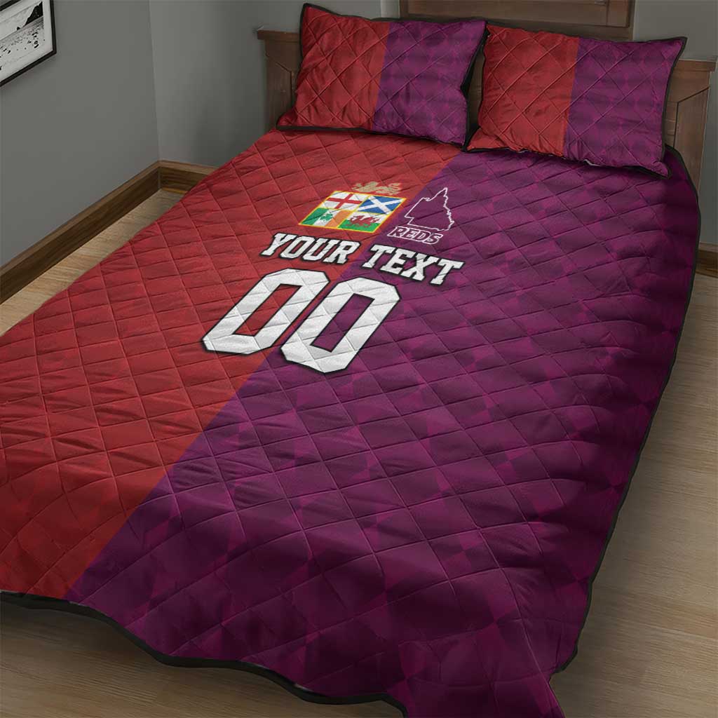 Custom British Lions Australia Queensland Quilt Bed Set Sporty Style