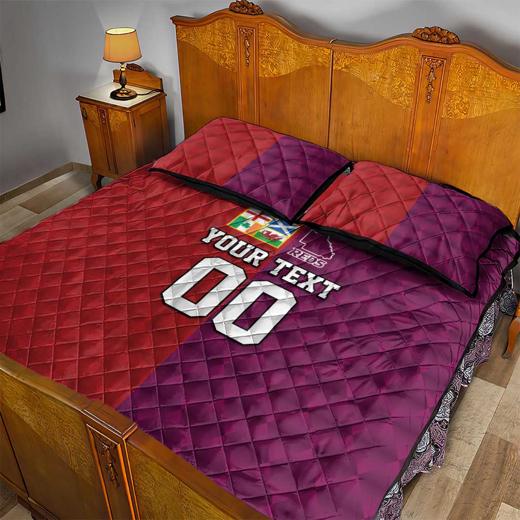 Custom British Lions Australia Queensland Quilt Bed Set Sporty Style