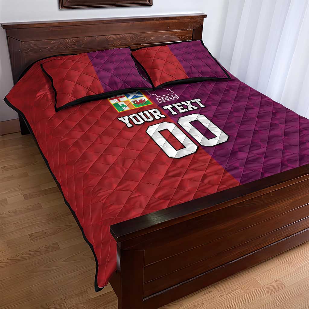 Custom British Lions Australia Queensland Quilt Bed Set Sporty Style