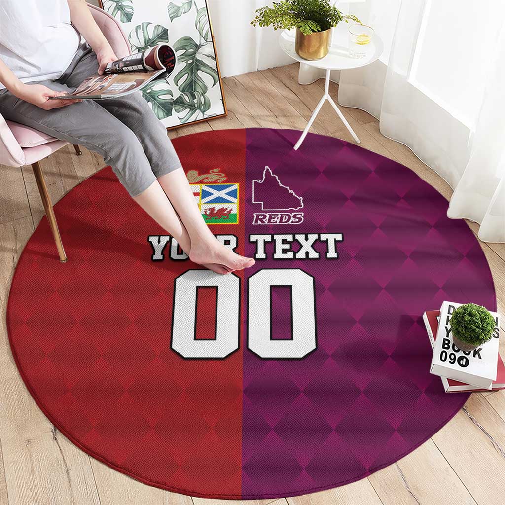 Custom British Lions Australia Queensland Round Carpet Sporty Style