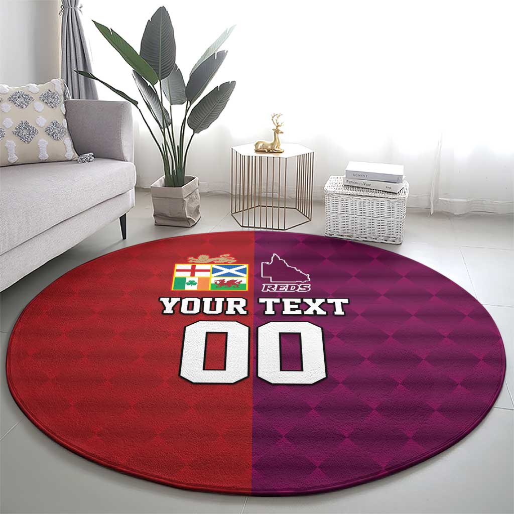 Custom British Lions Australia Queensland Round Carpet Sporty Style