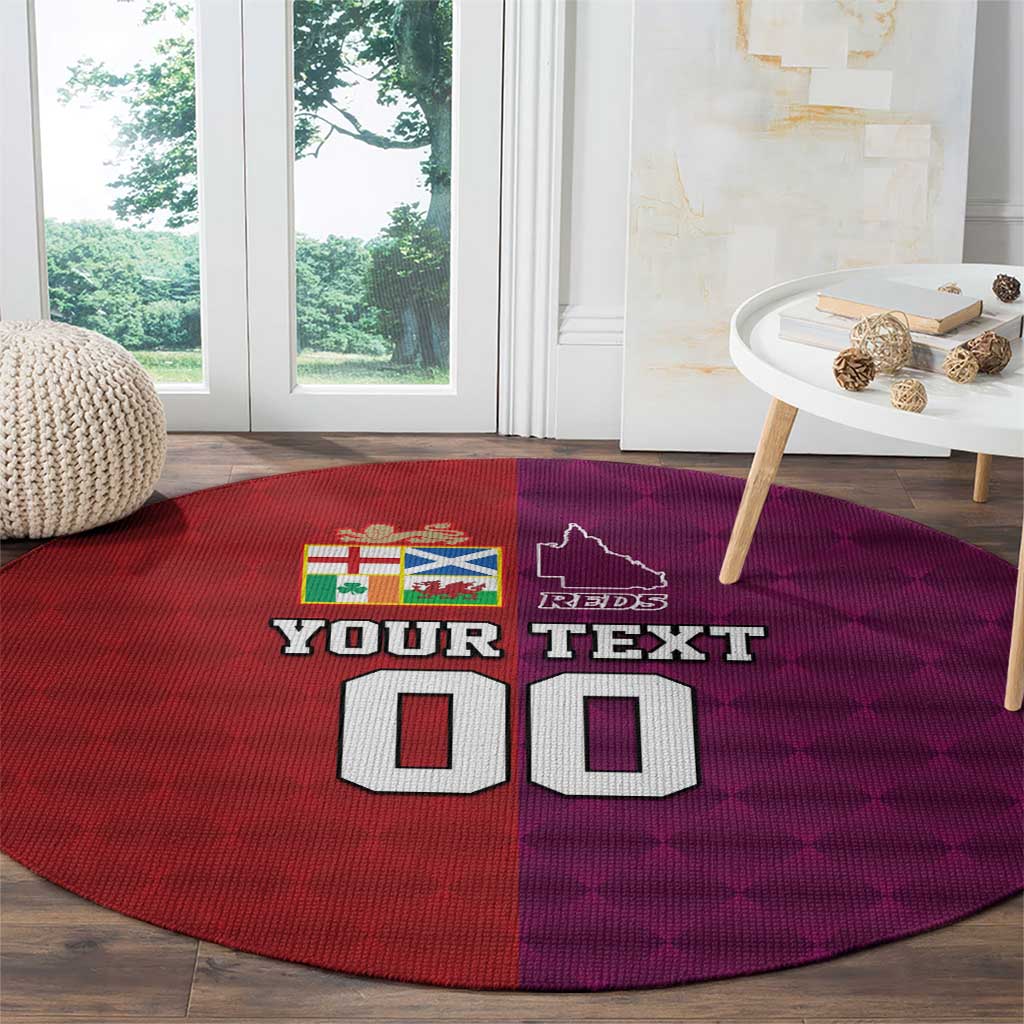 Custom British Lions Australia Queensland Round Carpet Sporty Style