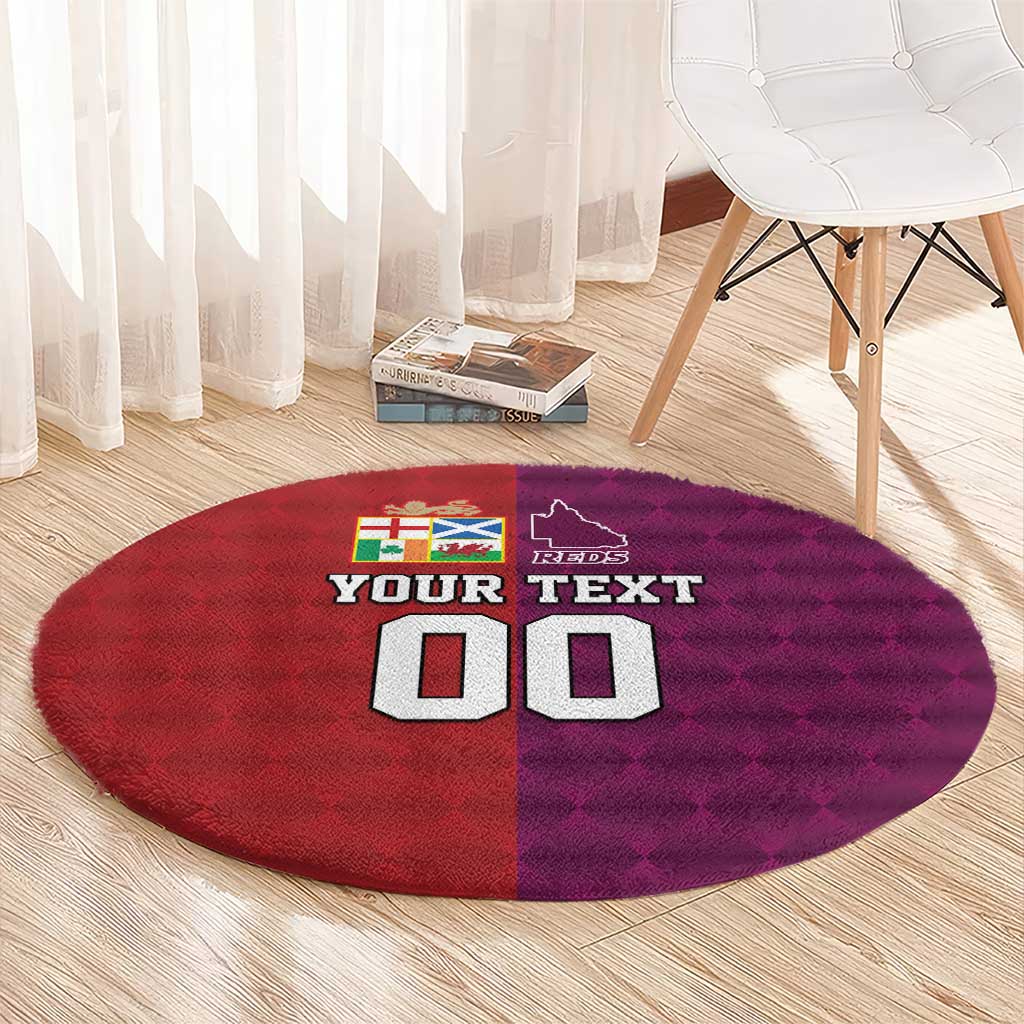 Custom British Lions Australia Queensland Round Carpet Sporty Style