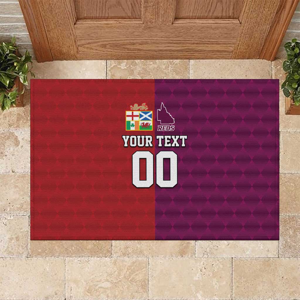 Custom British Lions Australia Queensland Rubber Doormat Sporty Style