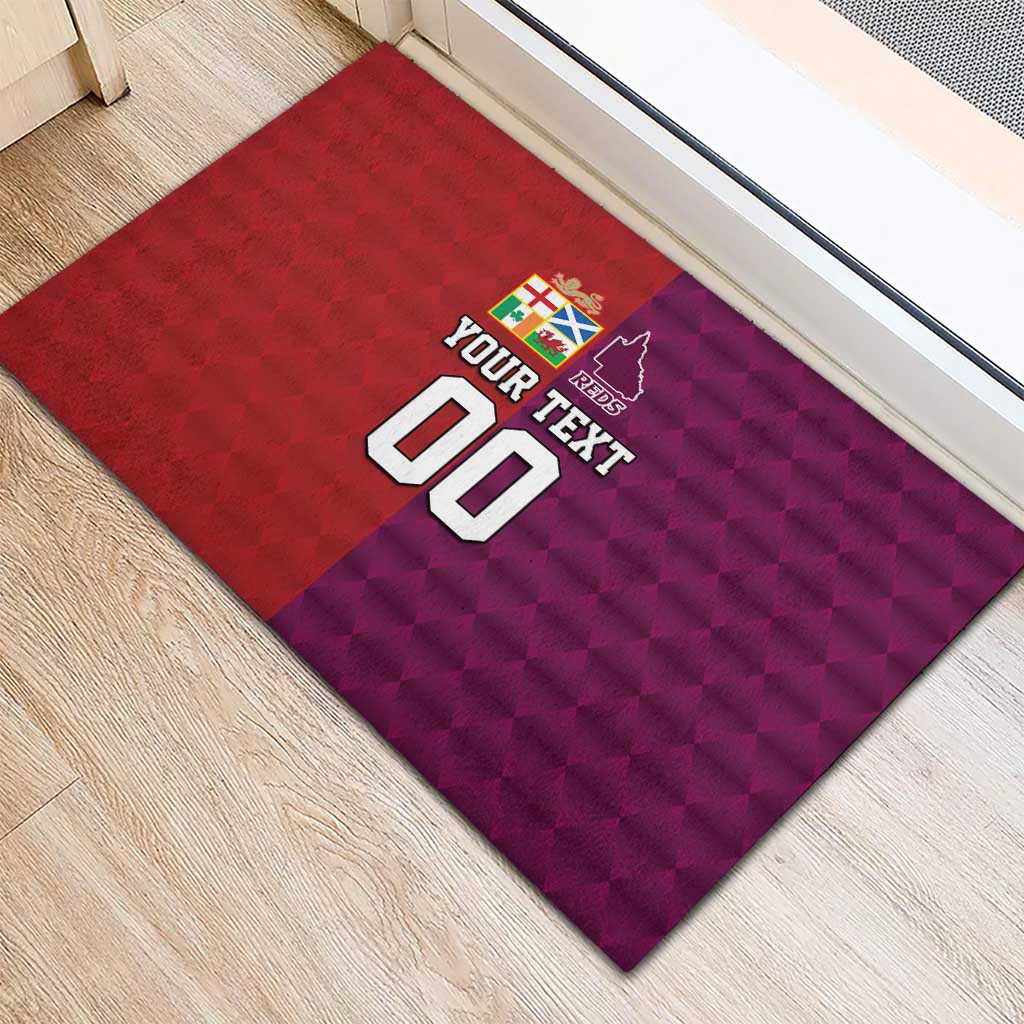 Custom British Lions Australia Queensland Rubber Doormat Sporty Style